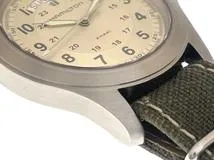 HAMILTON ハミルトン メンズ クオーツ カーキ･キング H64451823 ベージュ(シルバー)文字盤 SS/ナイロン/レザー 現状販売品【472】HK