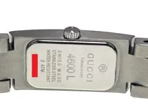 GUCCI グッチ　レディース クオーツ　4600L Dベゼル　シルバー文字盤 SS【472】HK
