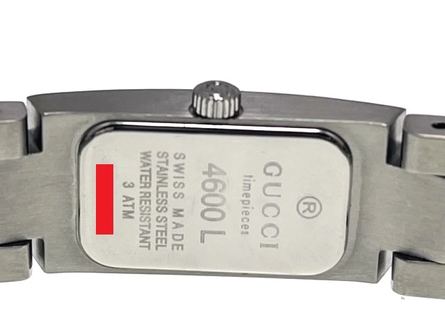 GUCCI グッチ レディース クオーツ 4600L Dベゼル シルバー文字盤 SS【472】HK