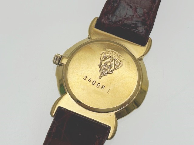GUCCI グッチ　ヴィンテージ ラウンド　3400F ゴールド　レディース時計 GUCCI グッチ 腕時計 3400F L ゴールドメッキ/社外革ベルト