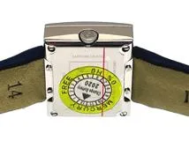 FENDI フェンディ レディース クォーツ レクタンギュラー F100102801 ネイビー文字盤 SS/レザー【472】HK