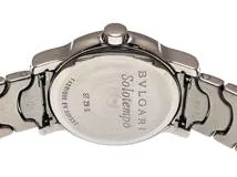 BVLGARI ブルガリ レディース クオーツ ソロテンポ ST29S ブラック×シルバー文字盤 SS【472】HK