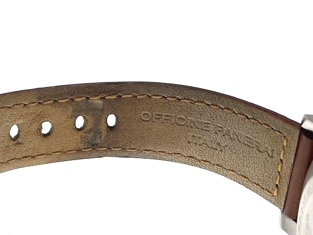 PANERAI パネライ　メンズ オートマチック　ルミノール マリーナ PAM00048 ブラック文字盤 SS/レザー 社外バックル【472】HK