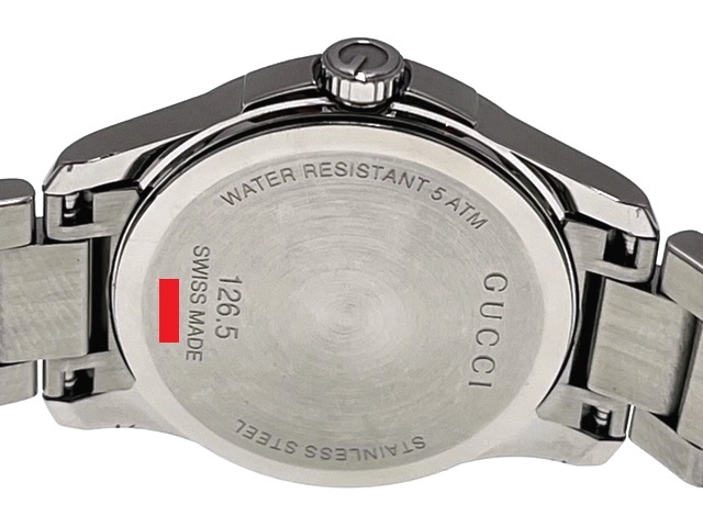 GUCCI グッチ　レディース クオーツ　Gタイムレス YA126542　ホワイトシェル12PD文字盤 SS【472】HK