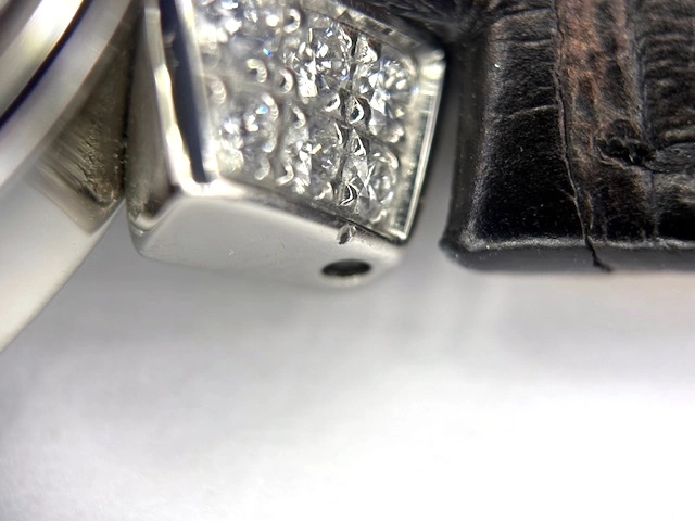 LOUIS VUITTON  ルイヴィトン 腕時計 タンブール ムーンスターGM Q8E00Z ステンレススチール/アリゲーターベルト クオーツ【472】TS