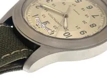 HAMILTON ハミルトン メンズ クオーツ カーキ･キング H64451823 ベージュ(シルバー)文字盤 SS/ナイロン/レザー 現状販売品【472】HK