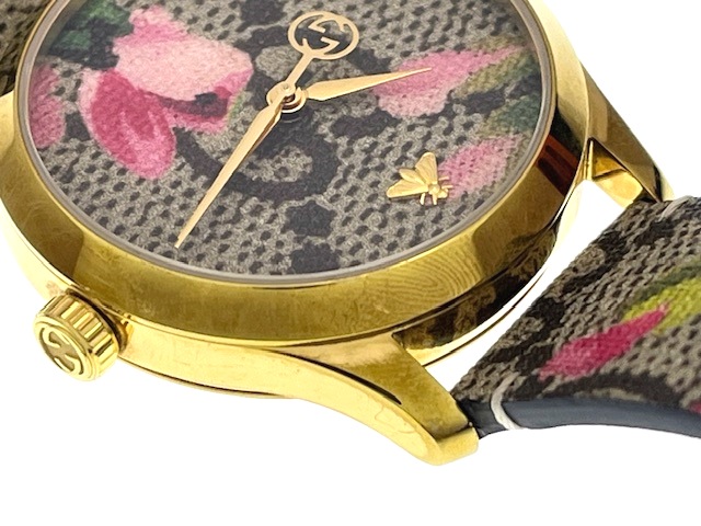 GUCCI グッチ 男女兼用 クォーツ Gタイムレス GGフラワー 126.4
