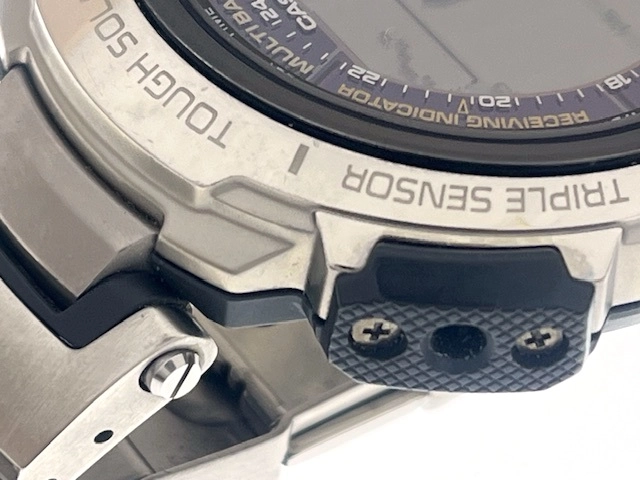 CASIO カシオ メンズ 電波ソーラー プロトレック マナスル トリプルセンサー PRX-2000T-7JT デジタル文字盤 チタン【472】HK