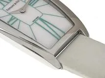 TIFFANY & Co. ティファニーアンドコー レディース クォーツ ジェメア Z6401.10.10A29A48A ホワイト文字盤 SS/サテンレザー【432】HK
