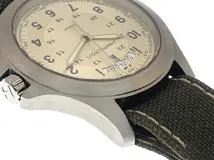 HAMILTON ハミルトン メンズ クオーツ カーキ･キング H64451823 ベージュ(シルバー)文字盤 SS/ナイロン/レザー 現状販売品【472】HK