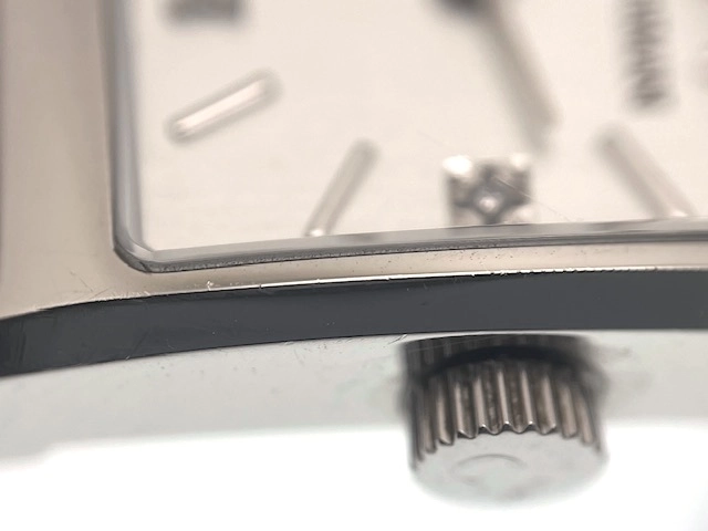 EMPORIO ARMANI エンポリオ･アルマーニ レディース クォーツ AR-3115 シルバー文字盤 SS/レザー【472】HK