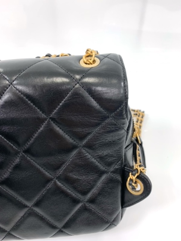 シャネル マトラッセ ラムスキン チェーンリュック ブラック シャネル マトラッセ ラムスキン チェーンリュック ブラック ゴールド