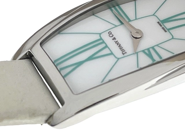 TIFFANY & Co. ティファニーアンドコー レディース クォーツ ジェメア Z6401.10.10A29A48A ホワイト文字盤 SS/サテンレザー【432】HK