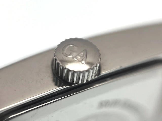 EMPORIO ARMANI エンポリオ･アルマーニ レディース クォーツ AR-3115 シルバー文字盤 SS/レザー【472】HK