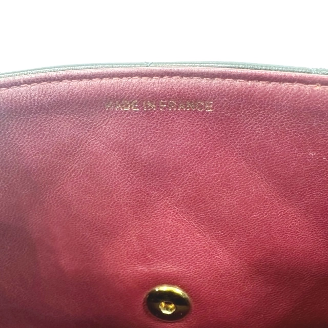 CHANEL シャネル マトラッセ ダイアナフラップ チェーンショルダー ブラック ラムスキン【432】2148103586101