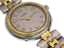 HERMES エルメス レディース クォーツ プロフィール コンビ シルバー文字盤 GP/SS 現状販売【472】HK
