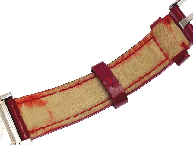 EMPORIO ARMANI エンポリオ･アルマーニ レディース クォーツ AR-3115 シルバー文字盤 SS/レザー【472】HK