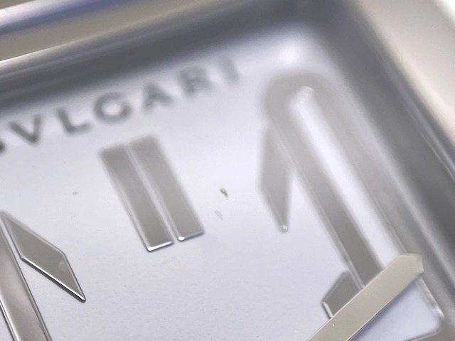 BVLGARI ブルガリ レディース クオーツ レッタンゴロ RT39S ホワイト文字盤 SS【472】HK