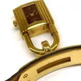 HERMES　エルメス　時計　レディース用　ケリーウォッチ　KE1.201　メッキゴールド/レザー　ワインレッド文字盤　〇S　1989年製【430】2148103652370