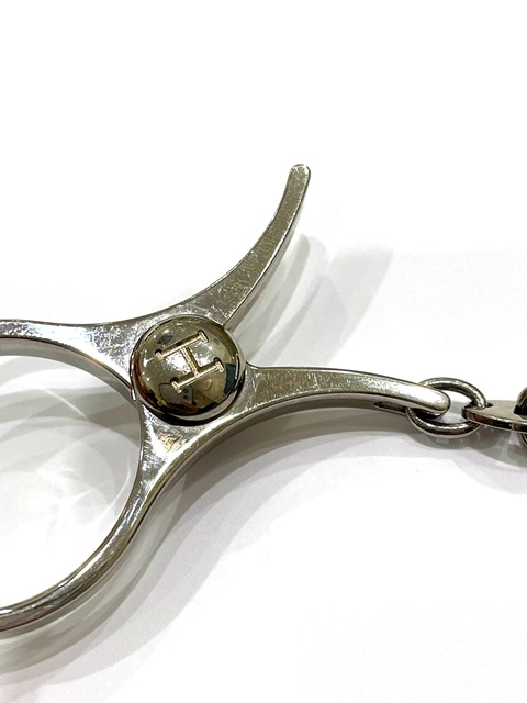 HERMES　エルメス　バッグチャーム　フィルーグローブホルダー　メタル　シルバー金具【430】2148103639715