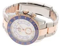 2020年11月正規品 ROLEX ロレックス 腕時計 ヨットマスターII 116681 ホワイト文字盤 ステンレス/K18ローズゴールド ベンツ針 自動巻【472】SJ