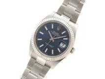 2023年6月正規品 ROLEX ロレックス 腕時計 デイトジャスト41 126334 ブルー文字盤 K18ホワイトゴールド／ステンレス オイスターブレスレット 自動巻【472】SJ