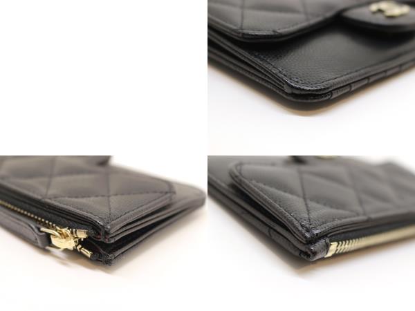 シャネル カードコインケース クラシックマトラッセ キャビアスキン AP2570 シャネル カードケース マトラッセ クラシック ジップ キャビア
