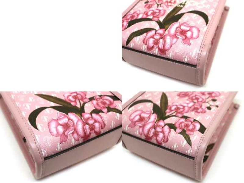 JIMMY CHOO ジミーチュウ ミニ ノースサウス トート ピンク PVC/レザー 2WAYバッグ 2120000300097【200】