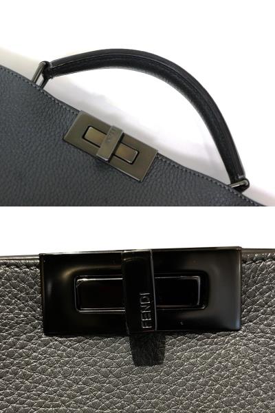 【美品】フェンディ　ピーカブー　ショルダーバッグ　グレージュ　2WAY 楽天市場】フェンディ FENDI ピーカブー 2wayショルダーバッグ