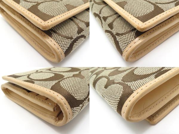 COACH コーチ ZIP長財布 ベージュ キャンバス/カーフ【430