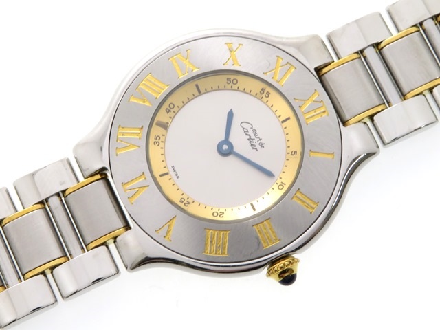 Cartier　カルティエ　マスト21　マストヴァンティアン　女性用腕時計　クオーツ　ステンレス　【474】