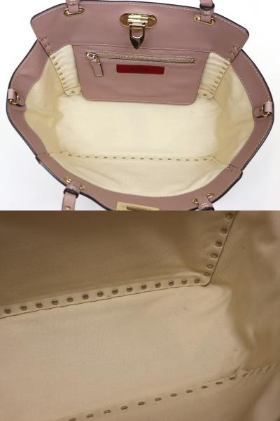 VALENTINO ヴァレンティノ ロックスタッズ 2WAYバッグ ピンク