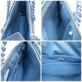 Salvatore Ferragamo フェラガモ　ガンチーニ トートバッグ　ネイビー/ブラック　キャンバス/レザー　EE-21 0883　2148103717154【437】