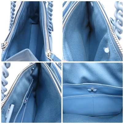 Salvatore Ferragamo フェラガモ　ガンチーニ トートバッグ　ネイビー/ブラック　キャンバス/レザー　EE-21 0883　2148103717154【437】