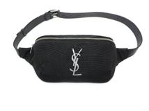 SAINT LAURENT サンローラン クラシックモノグラム ベルトバッグ ボディバッグ ブラック キャンバス レザー