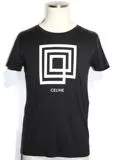 CELINE セリーヌ Tシャツ メンズXS ブラック コットン 2X308605G