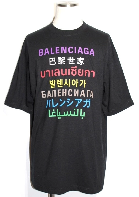 BALENCIAGA バレンシアガ Tシャツ メンズS ブラック ポリエステル