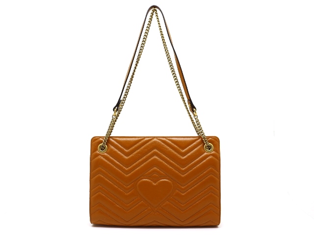 【GUCCI】マーモント　キルティングショルダーバッグ　ベルベット　キャメル ③_9XoUlsW.JPG