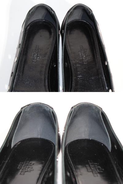正規品エルメス フラットシューズ黒