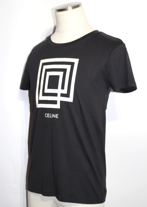 CELINE セリーヌ Tシャツ メンズXS ブラック コットン 2X308605G ...