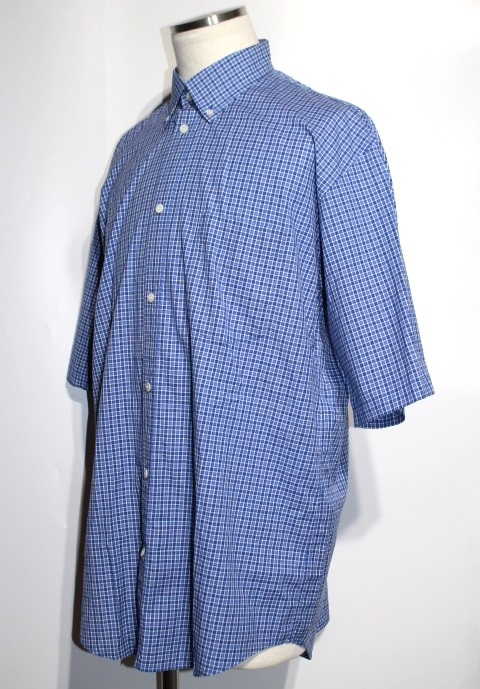 BALENCIAGA カジュアルシャツ 38(S位) 青x白(ストライプ)