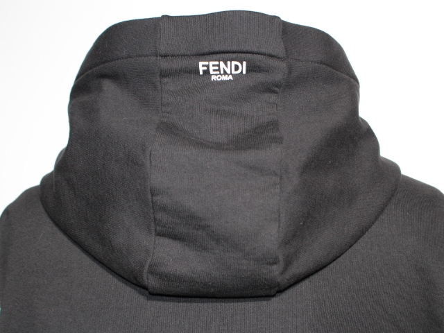 FENDI フェンディ パーカー 裏起毛 メンズXL ブラック コットン