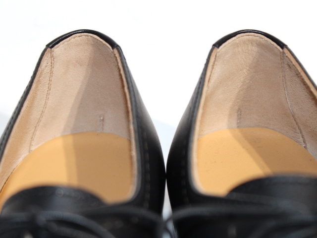HERMES エルメス 革靴 ダービーアンセルム メンズ41 約26cm カーフ ブラック (2147300268667) 【200】の購入