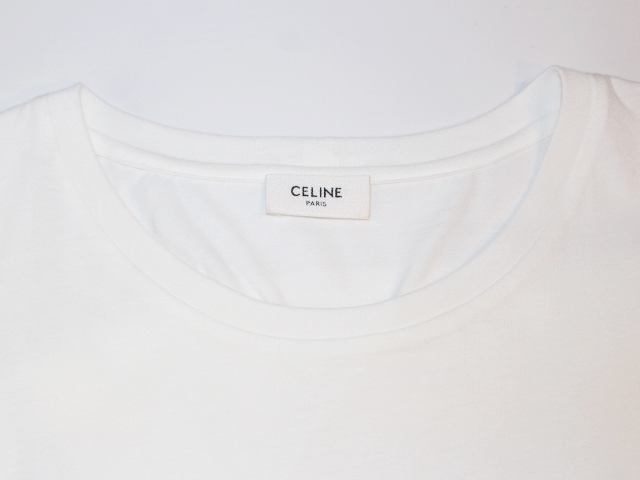 【SAランク】CELINE セリーヌ エンブロイダリー Tシャツ トップス 2X351501F.01OW コットン100% ホワイト Sサイズ【ISEYA】