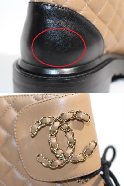 CHANEL シャネル ショートブーツ レディース38 ライトブラウン