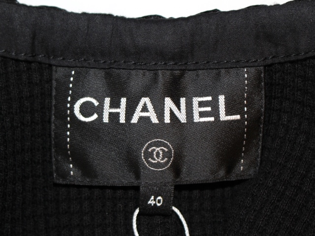 CHANEL シャネル ノーカラージャケット レディース40 ブラック