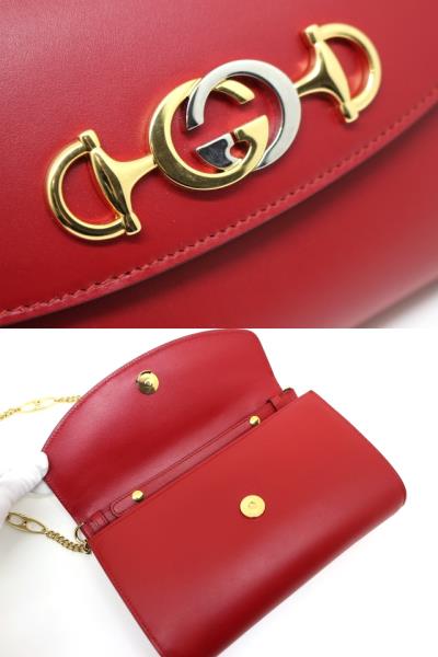 GUCCI グッチ バッグ ズゥミ 2wayチェーンショルダー レッド