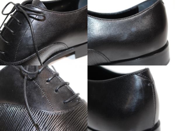 LOUIS VUITTON ルイ・ヴィトン 革靴 ビジネスシューズ メンズ6 ブラック レザー (2148103244162) 【432】
