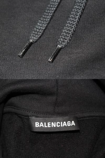 BALENCIAGA バレンシアガ パーカー メンズXS ブラック コットン 556145 