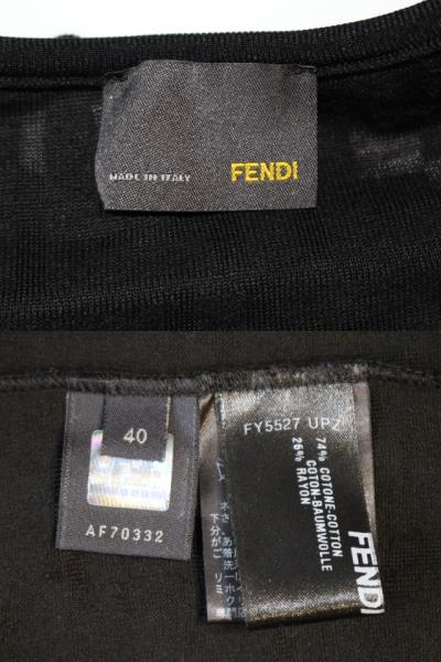 FENDI フェンディ ノースリーブ タンクトップ レディース40 ブラック